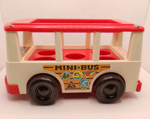 Mini Bus White with Red Trim