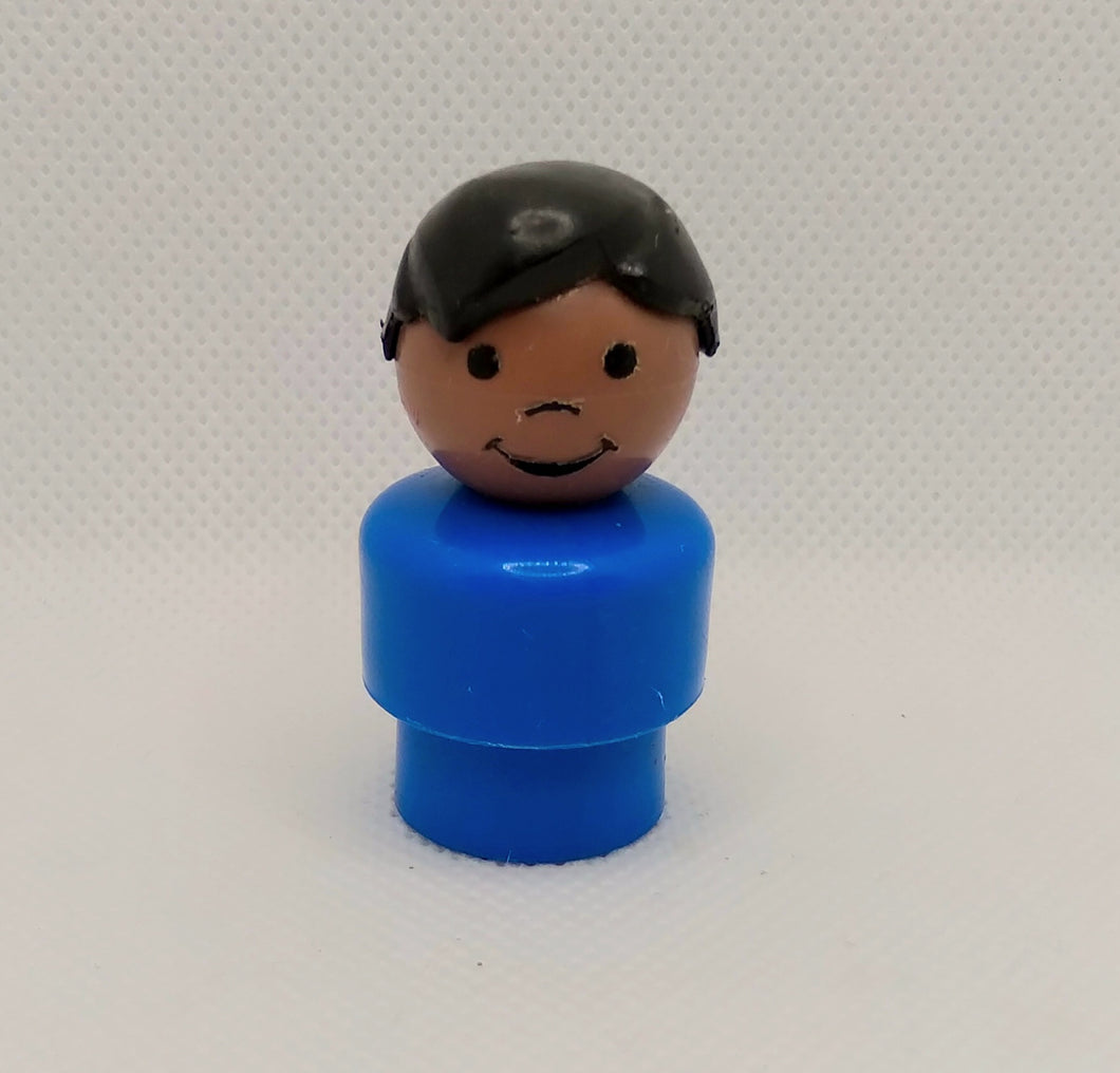 Blue Bodied AA Black Molded Hair Boy Hard to Find