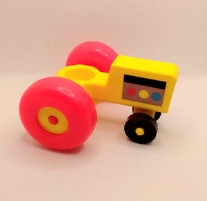 Farm Litho Tractor Yellow/Red wheels