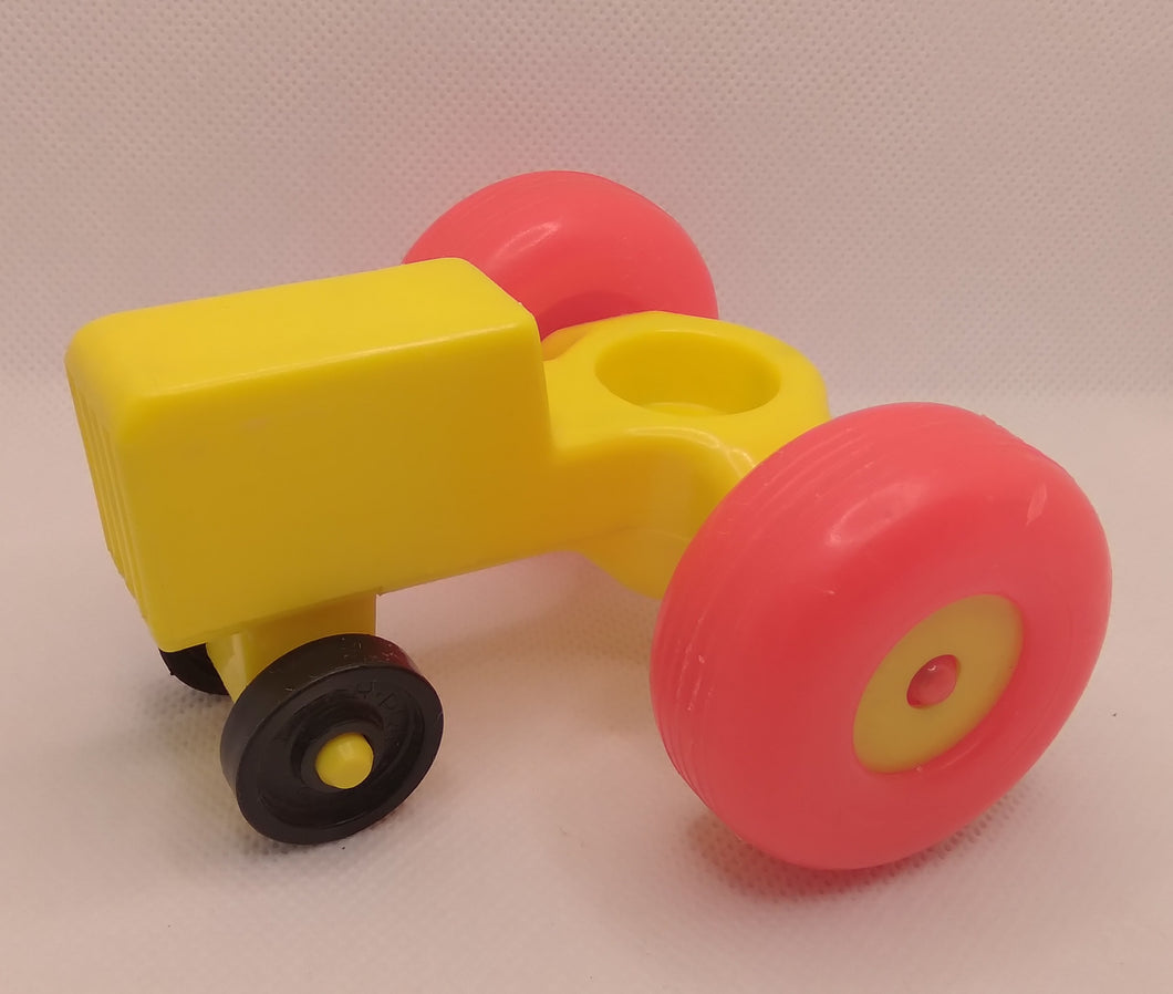 Farm Tractor Yellow/Red wheels