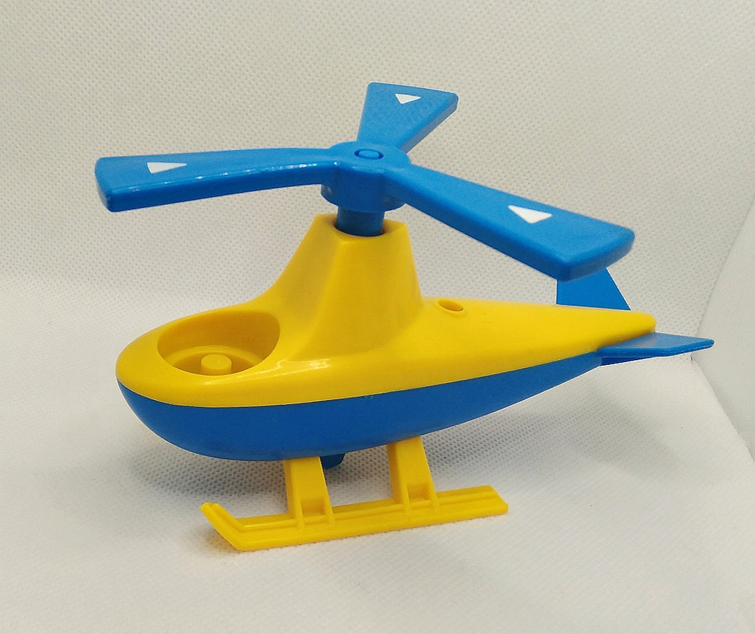 Jetport Helicopter Blue / Yellow White Triangle Print Blades