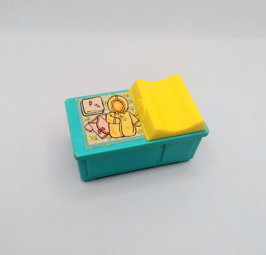 Nursery Changing Table Turquoise and Yellow