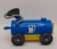 Load image into Gallery viewer, Airport Fuel Tank Car Blue top/Yellow bottom Two Sided Gas Pump Print
