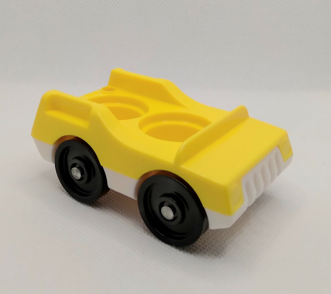 Yellow top/white base  2 Seater Car