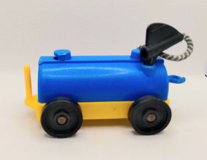 Airport Fuel Tank Car Blue/Yellow One Sided Gas Pump Design