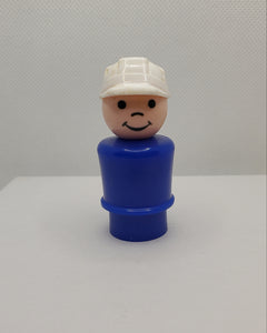 Little People Vehicles Indy Racer Yellow Rig Driver w/White Hat #347 1983-1990