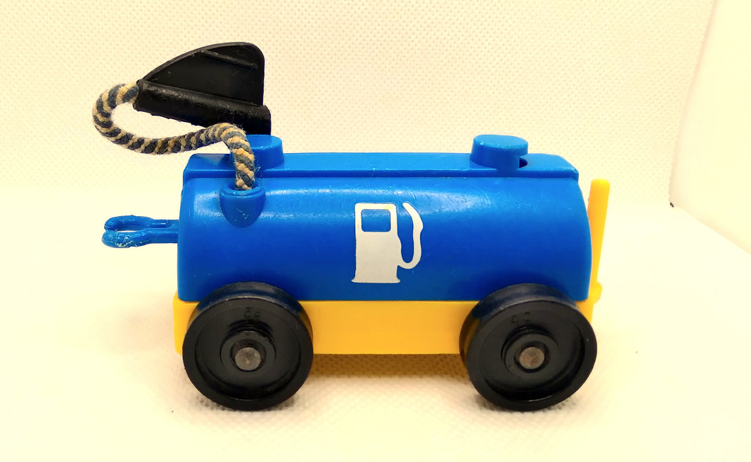Airport Fuel Tank Car Blue/Yellow One Sided Gas Pump Design