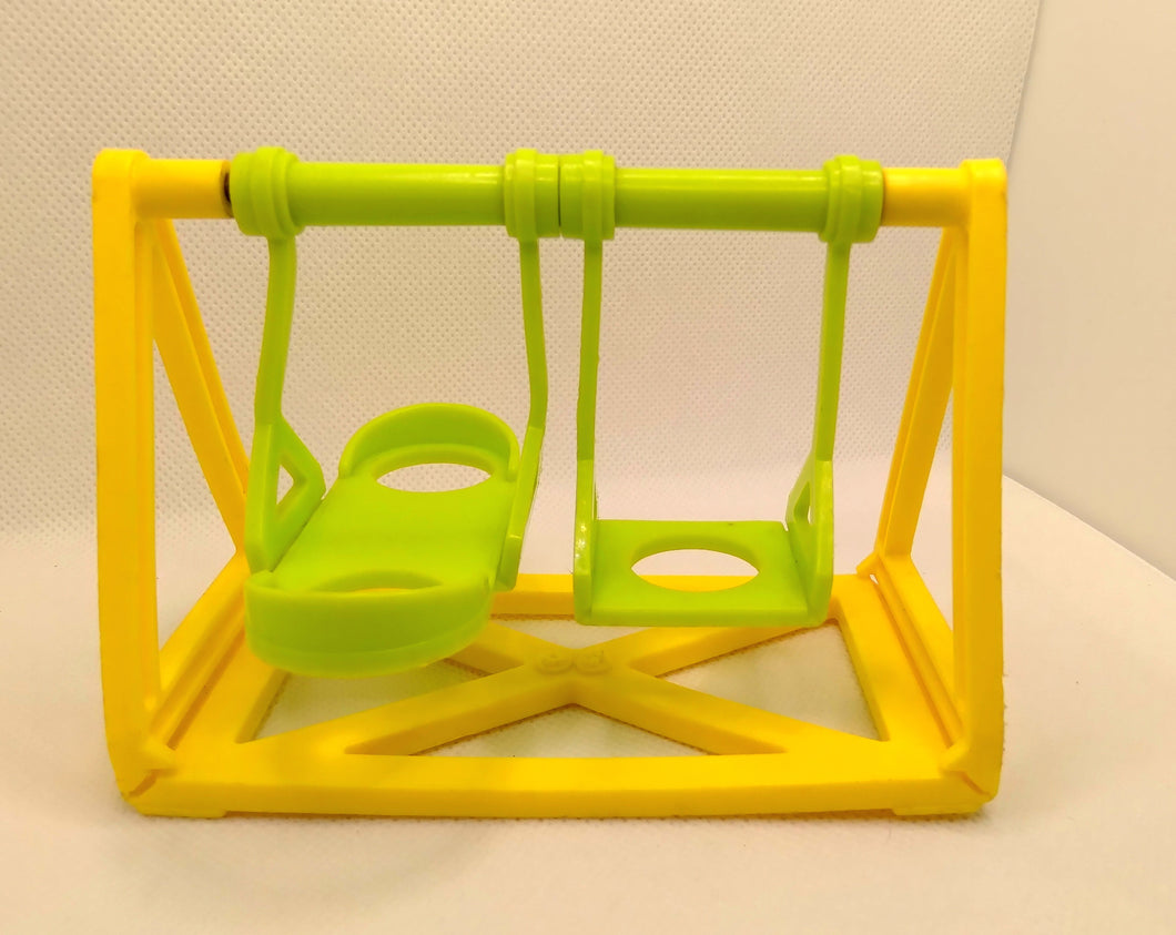 Play Family School #923 Swing Set Green swings/Yellow base