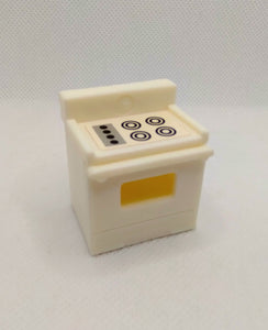 #929 Nursery School White Stove with litho