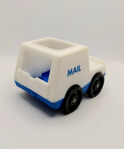 Mail Truck Open Top and Open Back Blue Mail