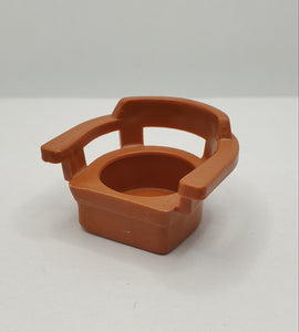 Barrel Chair Chocolate Brown Triangle Back