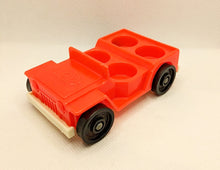 Load image into Gallery viewer, A Frame Solid Red Car 4 Seat Jeep Red top/White bottom
