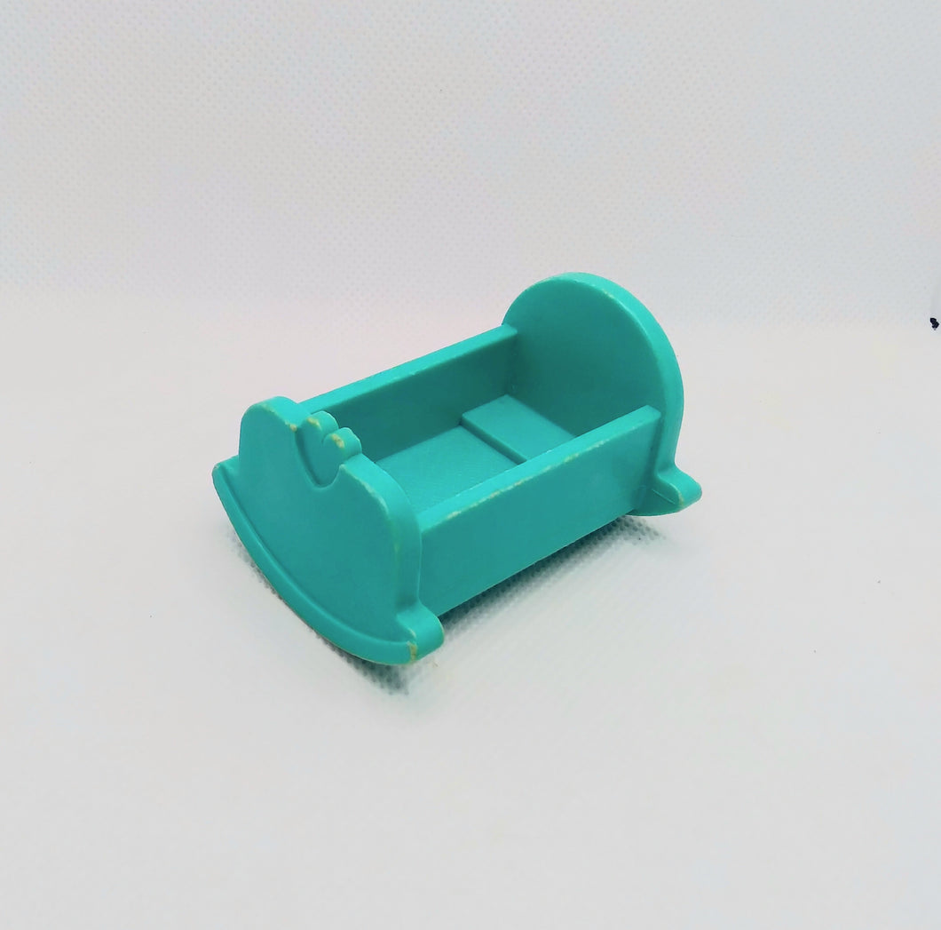Nursery Cradle in Turquoise Blue for babies w/o hats
