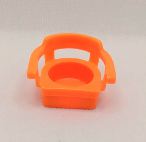 Orange Barrel Captain's Chair  with Dot Back