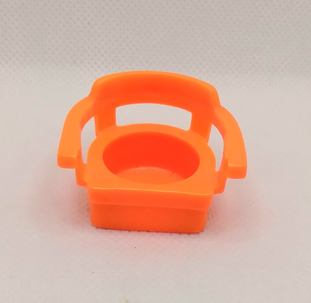 Orange Barrel Captain's Chair  with Dot Back