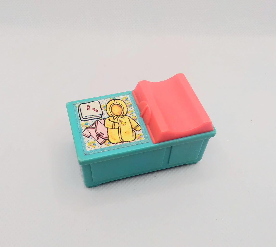 Nursery Changing Table Turquoise and Pink
