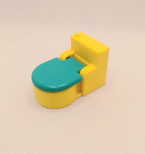 #725 Play Family Bath/Utility Yellow & Turquoise Room Toilet